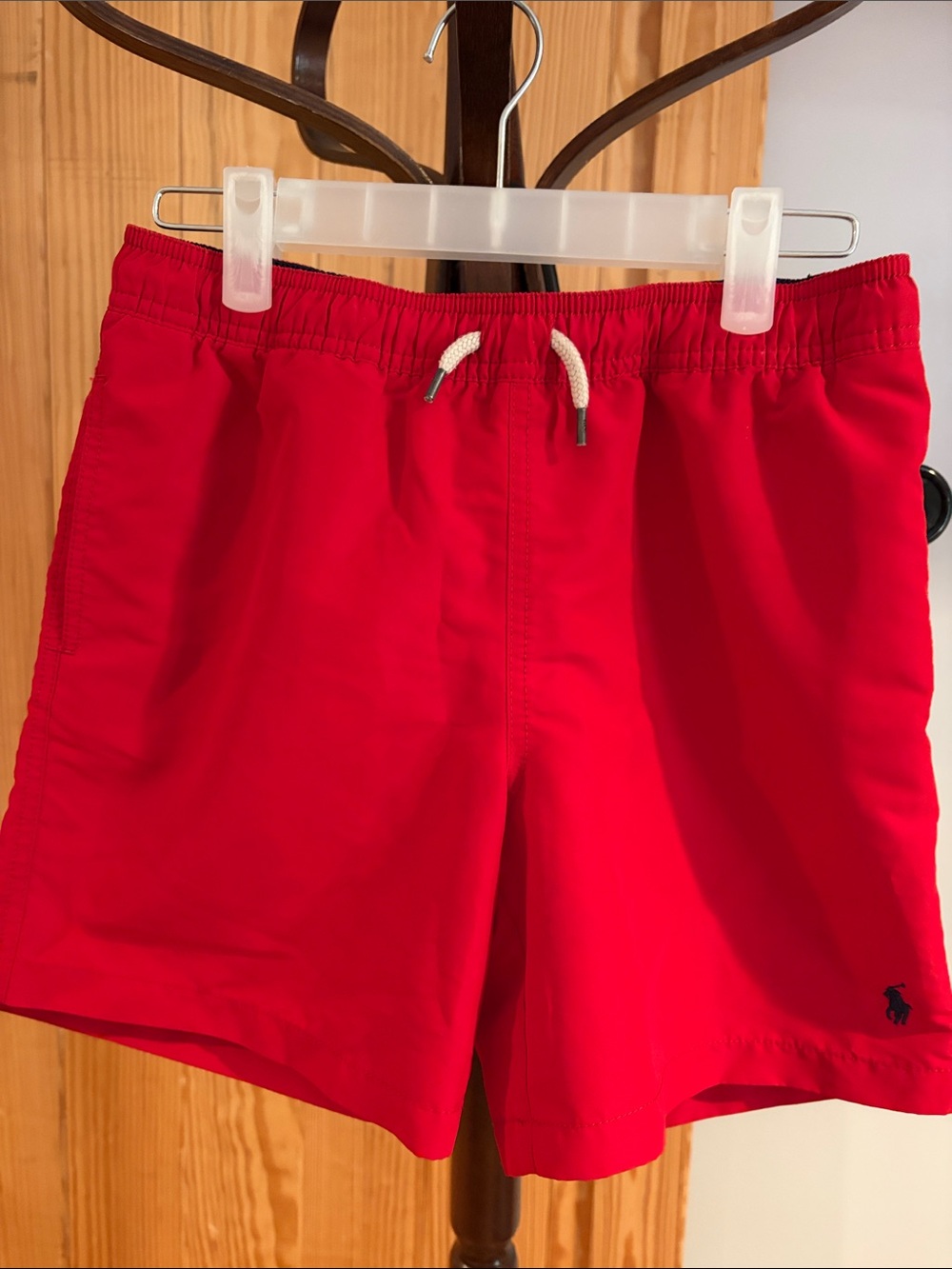 Ralph Lauren Boys Bright Red Athletic Swim Shorts